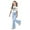 X271 Light Blue, variant on Confree Summer Outfit Sets For Girls Graphic Print Short Sleeved Round Neck Tops And Pants Set Playwear Comfortable Casual Kids Girls Outfits Size 9-10 Years Red