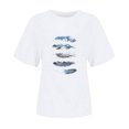 thumbnail image 4 of Tops Cortos para las Mujeres Cuello en V Impreso Manga Corta Top Casual, Camiseta de Baile sin Mangas para las Mujeres, 4 of 4
