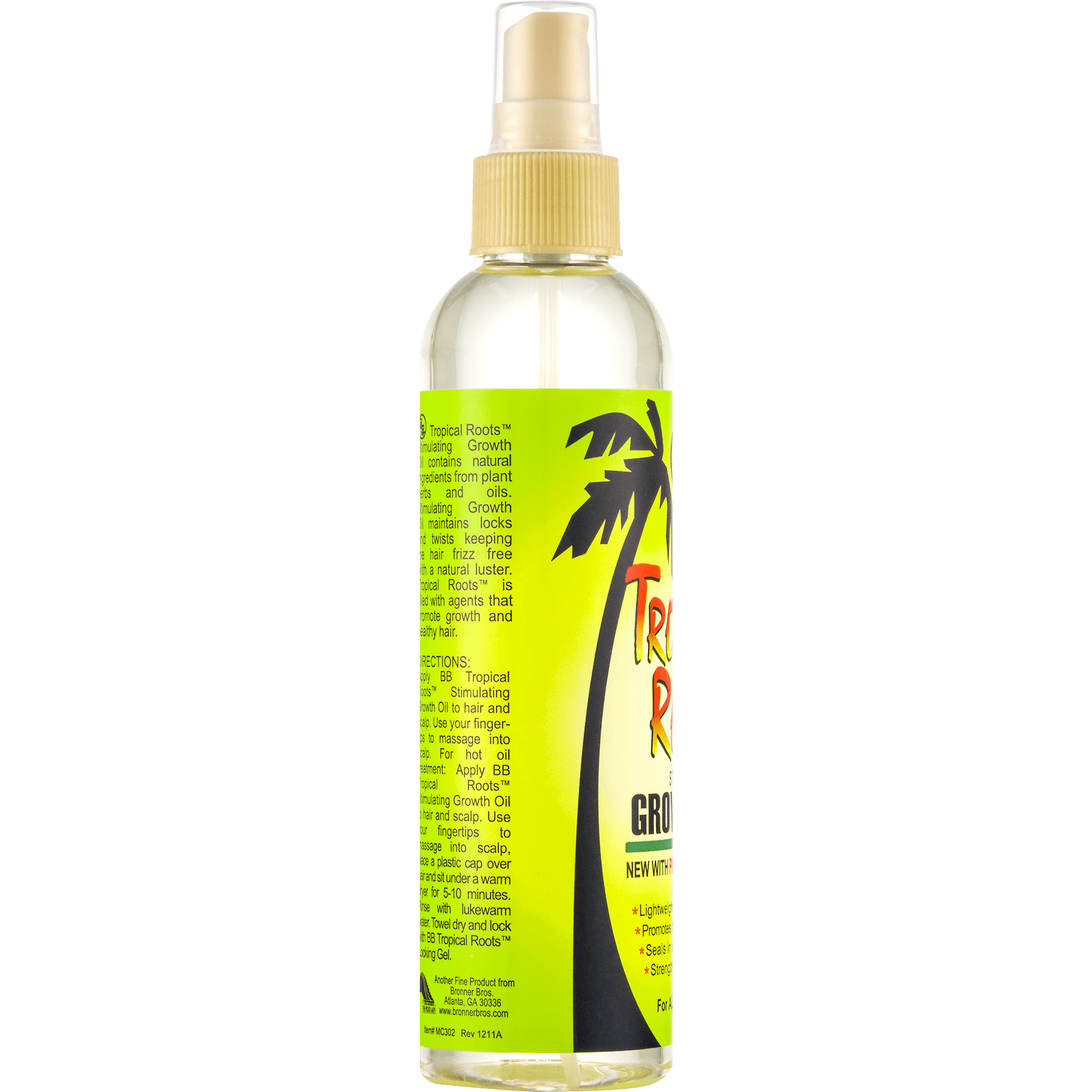 Bronner Brothers Tropical Roots Growth Oil 8 oz (Pack of 6)