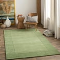 thumbnail image 2 of BoutiqueRugs Peyton Boho Hand Tufted Wool Natural Fiber Soft Oversized Area Rug - Farmhouse Minimalist Geometric Bordered Solid Color Carpet - Light Green, Olive, Sage - 10' x 14', 2 of 15