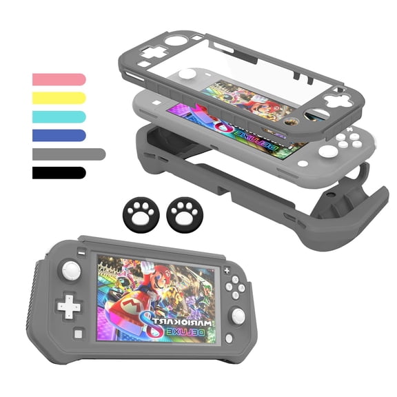 XIHAMA Switch Lite Case Protective Case Compatible for Nintendo Switch Lite, Case with Detachable Screen Protector Cover   Hand Grip Case Compatible with Nintendo Switch Lite