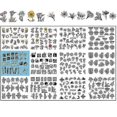 thumbnail image 1 of BN1213 1224 Mixed Floral Geometric Water Transfer Decals Stickers Nail Art, 1 of 5