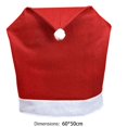 thumbnail image 3 of Navidad Santa sombrero silla contraportada fiesta en casa cena mesa arte funda decorativa Ndcxsfigh  Libre de BPA, 3 of 3