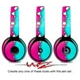 thumbnail image 3 of Skin Decal Wrap works with Original Beats Solo Pro Headphones Ripped Colors Hot Pink Neon Teal Skin Only BEATS NOT INCLUDED, 3 of 5