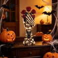 thumbnail image 5 of Halloween Skull Vase Resin Skeleton Hand Flower Vase, Gothic Skull Planter for Halloween Decor, Spooky Tabletop Centerpiece for Home, Office, Party Decorations, 5 of 5