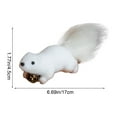 thumbnail image 3 of Uutvery Christmas Squirrel Table Decor,Lifelike White Squirrels Christmas Ornament,Desktop Mini Figurine Display,Winter Holiday Decor,Unique Xmas Tree Ornament,Adornment Garden Squirrel, 3 of 8