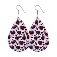 thumbnail image 1 of TopLLC Boucles d'Oreilles pour Femmes Saint-Valentin Boucles d'Oreilles Cœur Lèvres Rouges Imprimées Double Face Bijoux Cadeaux, 1 of 1