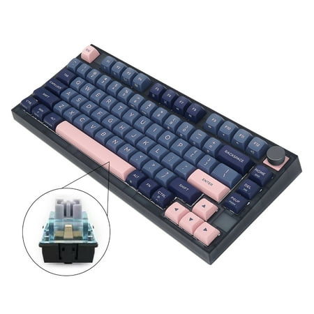 GK75 USB Wired- Mechanical Keyboard RGB Backlit Gaming Keyboards Gateron-Optical Switch Programmable Keypad Hot-Swap