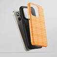 thumbnail image 5 of Plaid Pattern For All iPhone Series Protective Phone Case Geometric Orange, 5 of 7