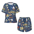 thumbnail image 4 of Picia Marine Nautical Pajamas Sets for Women Soft Short-Sleeved Pjs with Lounge Shorts Two Piece Sleepwear-Small, 4 of 9