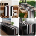 thumbnail image 6 of American Flag Table Runner 60 Inches Long, Black White Striped Star with Red Lines Kitchen Coffee Dining Table Decoration for Home Party Birthday Wedding Home Decor 13x60 Inches, 6 of 8