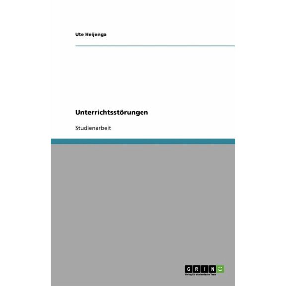 Unterrichtsstörungen (Paperback)