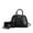 CRC Black, variant on Frida Vegan Leather Women's Satchel Bag & Wristlet Wallet, Stylish Top-handle Purse Handbag 2 pcs by Mia K - Mint