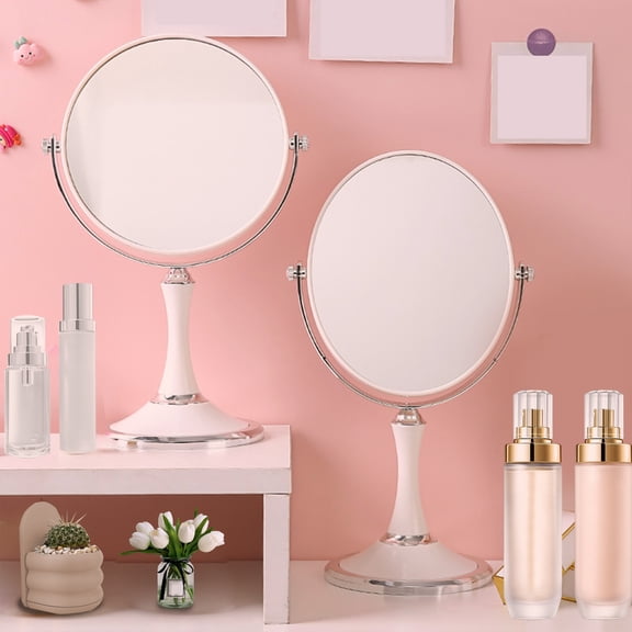 Portable Makeup Mirror Adjustable Folding Vanity Mirror with Stand Double-Sided Magnification for Shaving and Cosmetic Application Non-Slip Base and Full Rotation for Easy Viewing Perfect Akmoler