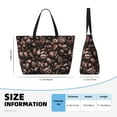 thumbnail image 4 of Gaeub Coffee Bean Beach Travel Bag, Multi-Pocket Beach Bag, Summer Vacation Bag, Beach Essentials Tote, 4 of 7