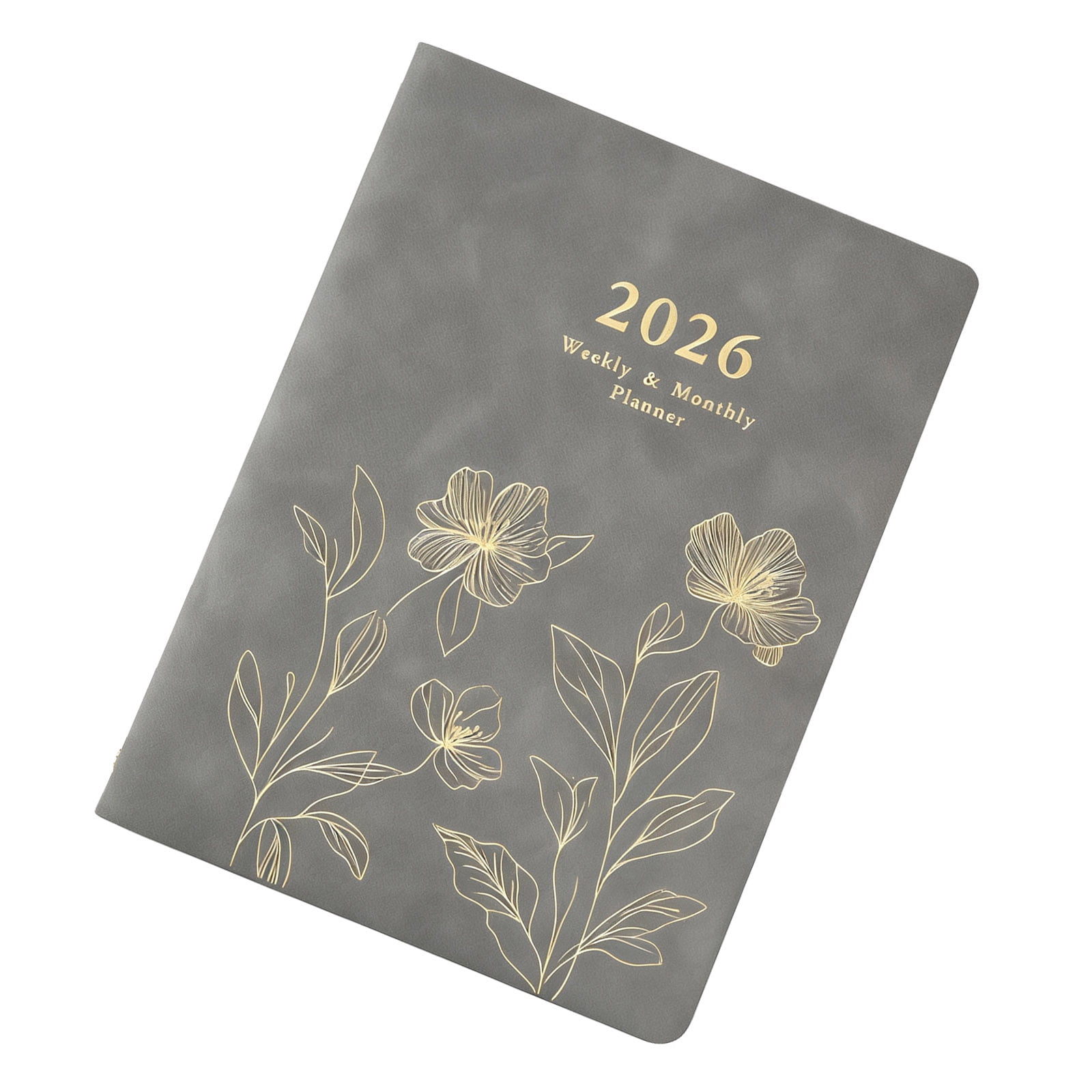 2026 PU Weekly Notebook Refillable Binder with Dated Pages Academic Planner for Men Women