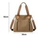 thumbnail image 2 of Bolso tote vintage de lona para mujer con múltiples bolsillos marrón, 2 of 5