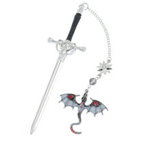 Fun Bookmark Featuring Sword & Dragon Charm, Interesting Imitation Gift Bookmark For Reading Enthusiasts, Teachers, And Book Lovers, Stationery Bookmark Crafted From Durable Metal