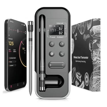 Temmio Smart Bluetooth Wireless Food Meat Thermometer – Digital Cooking  with Wireless Probe – 800Ft Remote Range – with iOS & Android  App, for Smoker, BBQ, Oven, Grill