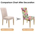 thumbnail image 5 of Modern Floral Peony Autumn Leaves Dining Chair Covers Set of 4 Washable Polyester Stretch Slipcovers Removable Protector for Artistic Decor, 5 of 5
