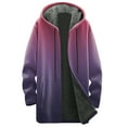 thumbnail image 5 of idosla Long Fleece Hoodies for Women Zip Up Hoodie Trendy Casual Oversized Tunic Sweatshirts Fall Winter Jacket Coat Outerwear (Dark Purple, XXL), 5 of 5