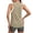 Khaki, variant on Workout Tops for Women Racerback Tank Top Sleeveless Athletic Running Tops Loose Gym Shirt Quick Dry Yoga Tank Black L(L)