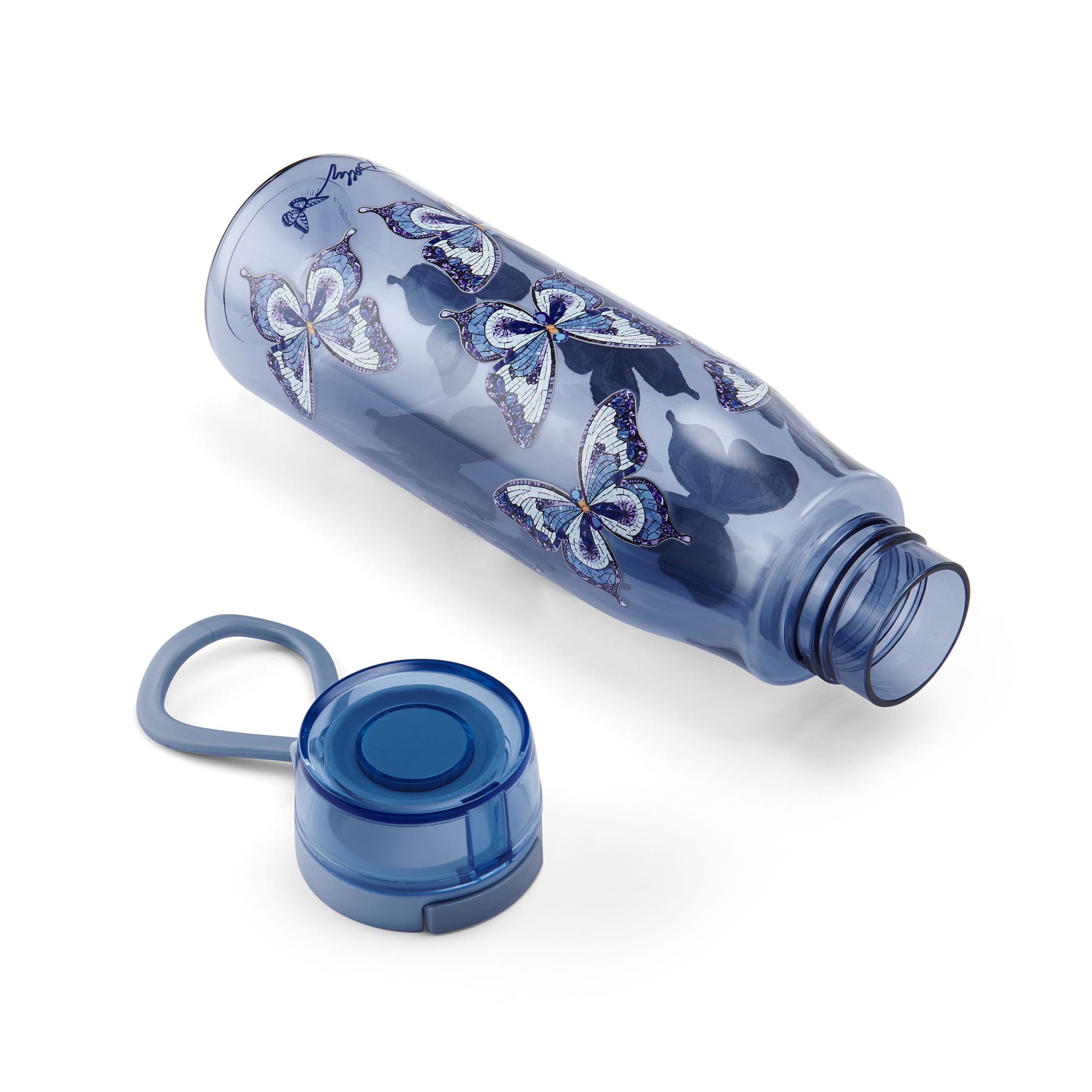 Dolly Parton 24 oz Tritan Water Bottle Blue Butterfly