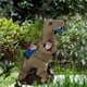 thumbnail image 3 of sweethay Novedad dinosaurio comiendo gnomos adorno de jardín decoración al aire libre cuento de hadas Artesanía, 3 of 6