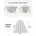 thumbnail image 5 of Gray White Check Sheer Waterfall Valance Curtains for Window, Vintage Farmhouse Buffalo Plaid Rod Pocket Sheer Topper Swag Curtains for Living Room, Kitchen 38.5"W x 47.2"L, 2 Panels, 5 of 7