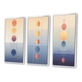 thumbnail image 3 of Designart "Circular Pastel Minimalism Moon Phases VI" Modern Geometric Framed Wall Art Set Of 3 - Pink Abstract Frame Gallery Wall Set For Home Decor, 3 of 7