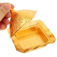 thumbnail image 3 of OULII 1Pcs Square Sugar Container With Lid 9.2X9.2X7CM Golden Zinc Alloy For Birthday, 3 of 8