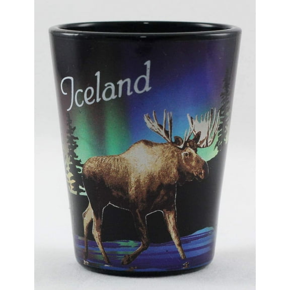 Iceland Northern Lights Moose Shot Glass