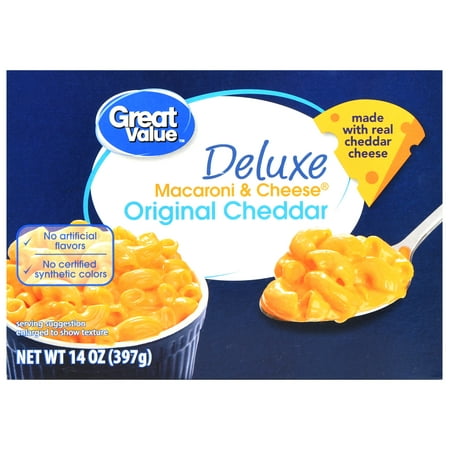 Cheddar Cheese Rice - (9 Pack) Great Value Deluxe Original Cheddar Macaroni & Cheese, 14 oz