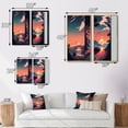 thumbnail image 4 of Designart "Journey Toward the Setting Sun II" Sunset Framed Wall Art Set Of 2 - Pink Landscapes Framed Canvas Set For Living Room Decor, 4 of 7