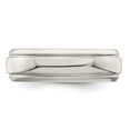 thumbnail image 4 of Sterling Silver 6mm Polished Domed with Grooved Beveled Edge Fancy Band Size 10, 4 of 6