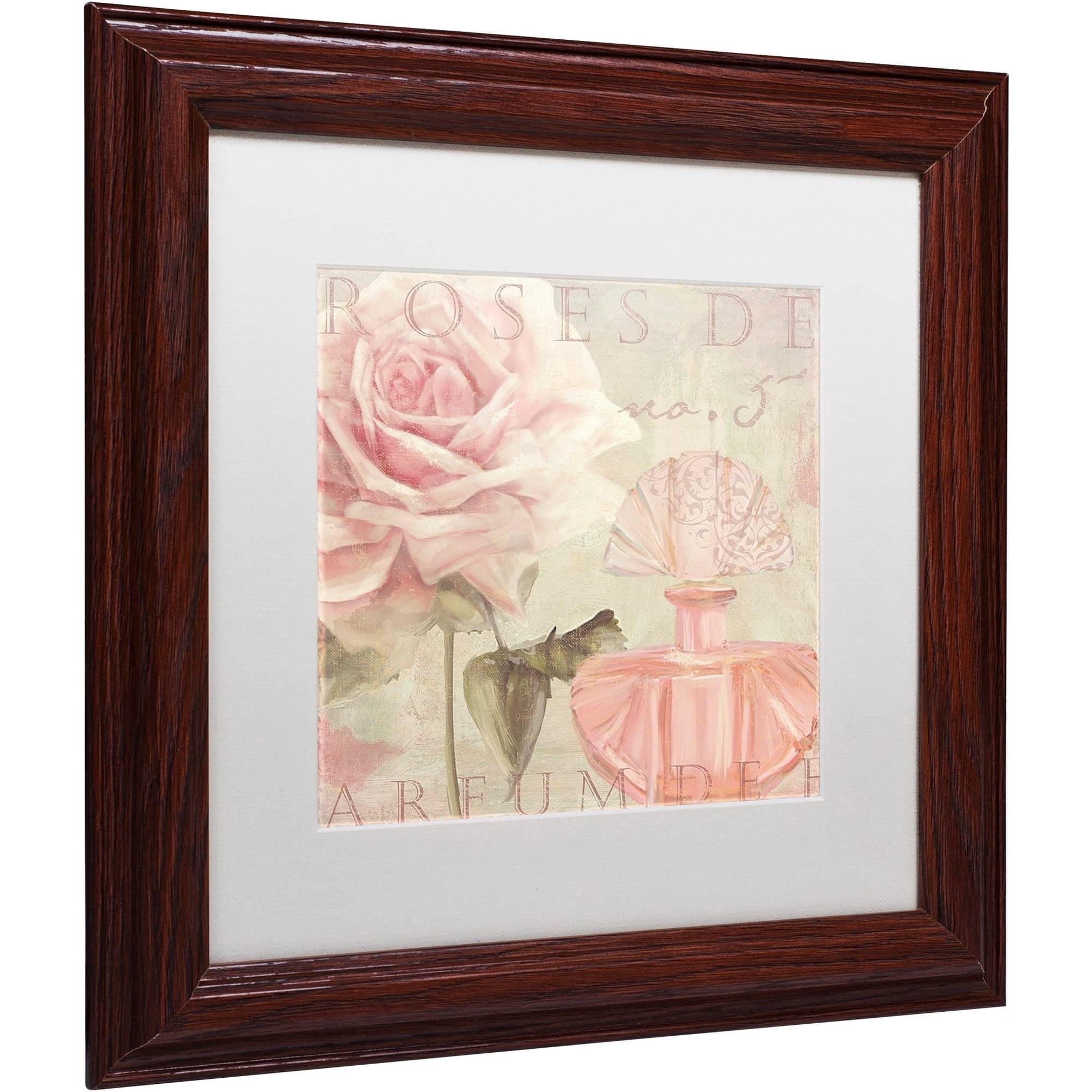 Trademark Fine Art "Parfum de Roses I" Canvas Art by Color Bakery White Matte, Wood Frame