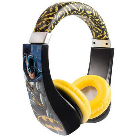 Batman Kids Friendly Cushioned Headphones with Volume Limiter