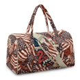 thumbnail image 2 of Garronmavis Large Quilted Duffle Bag for Women, 250th USA Flag Eagle Print Weekender Bag Overnight Travel Gym Carry On Tote Bag with Zipper Pocket, 2 of 7