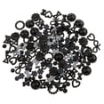 thumbnail image 3 of de de plástico para decoraciones de espalda plana para decoraciones de resina hechas Negro perfecl Parche de perlas, 3 of 8