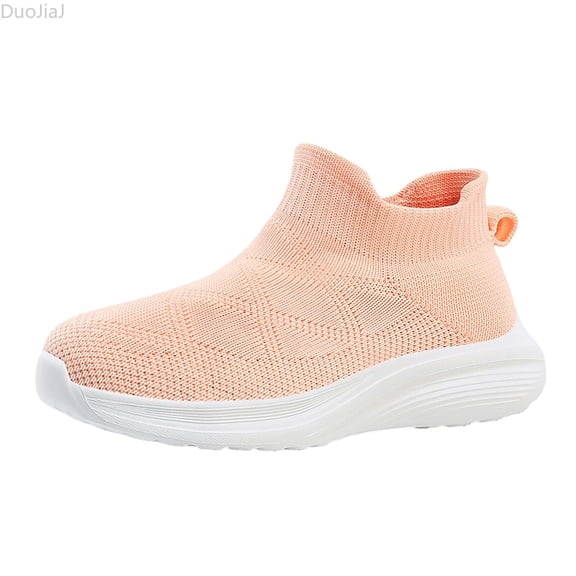 DuoJiaJ Girls Sneakers For Kids Lightweight Breathable Mesh Running Shoes Comfortable Casual Sports Shoes For Girls And Boys Age 4 12 Athletic Shoes For Girls Size 11,Pink