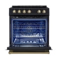 thumbnail image 5 of Forno Leonardo Espresso 30-Inch Slide-In Black Induction Range, Convection Oven, 5 Cooking Zones, Touch Control Panel, 5 of 9