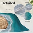 thumbnail image 3 of Dark Teal Beach Body Pillow Covers 20"x60", Summer Sea Waves Coastal Nautical Soft Brushed Microfiber Breathable Throw Pillow Covers, Pillowcase with Zipper for Couch Sofa Bedroom Living Room, 3 of 9
