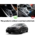 thumbnail image 3 of Xotic Tech Set Glossy Red Console Stripe Passenger Dash Glove Box AC Vent Steering Wheel Gear Shift Knob Panel wo/Heater Buttons Cover Trim Combo Kit, Compatible with Toyota Camry 2018-2020, 3 of 9