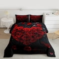 thumbnail image 2 of Castle Fairy Floral Red Rose Full Size Comforter Sets,Romantic Festival Bedding Sets, 2 of 8