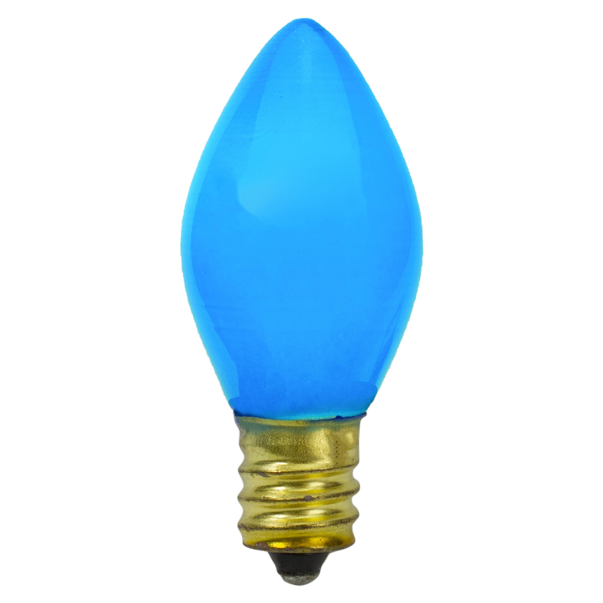 Pack of 4 Blue Opaque C7 Christmas Replacement Bulbs - 2'