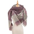 thumbnail image 2 of beishanbush Scarf Women Fall Winter Scarf Classic Tassel Plaid Scarf Warm Soft Large Blanket Wrap Shawl Scarves Purple, 2 of 4
