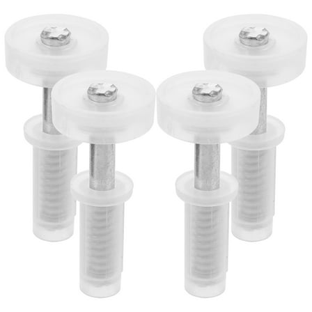 OFFIGAM 4-Piece Stainless Steel Bifold Closet Door Hardware Kit with White Folding Door Accessories