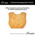 thumbnail image 4 of Champion Sports Mesh Practice Scrimmage Vest Regular and Numbered (Youth and Adult) - Pack of 12, Gold, Youth Regular, 4 of 5