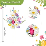 1 Pcs Easter Decorations Eggs Picks,Spring Artificial Flower With Stems,Artificial Easter Egg Flowers ,Artificial Flower Picks And Sprays Berry For Easter Home Vase Table Centerpieces Decor,15.74 in