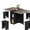 55" Gray, variant on UFORIC 5 Pcs Folding Dining Table Set with 4 Chairs, 55'' Drop Leaf, Storage Racks, Wheels, Brown